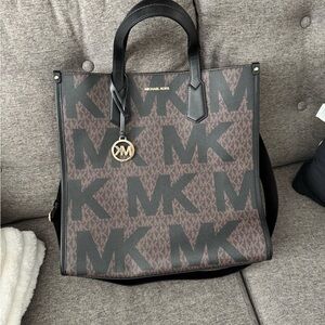 Michael Kors Black and Brown Signature Tote